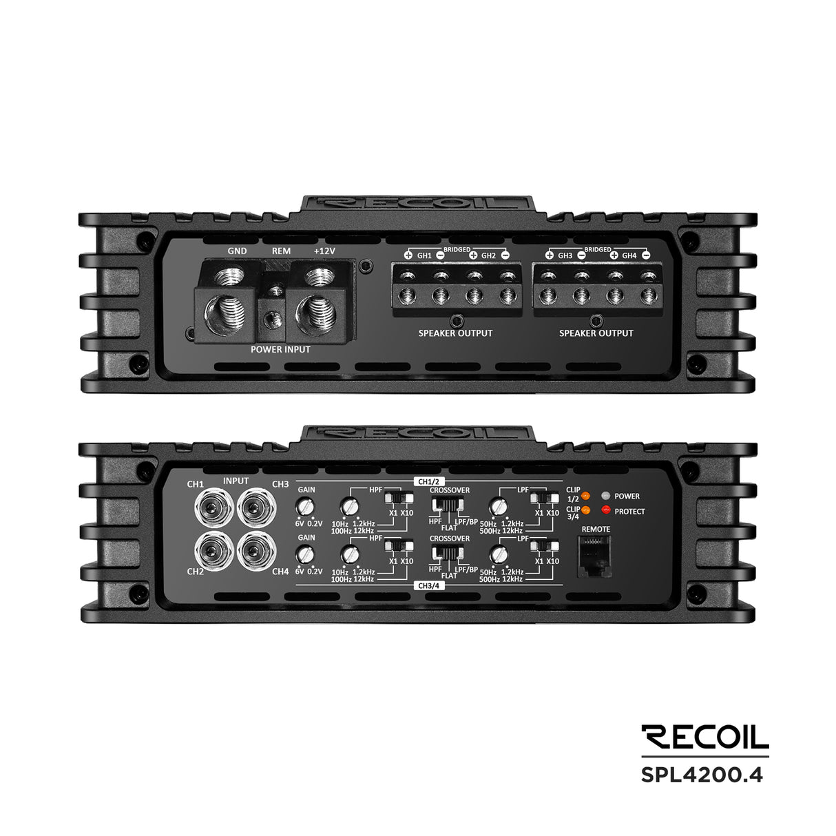 Recoil SPL SERIES 4 Channel Amplifier 420 Watts x 4 RMS @ 4 Ohms (SPL42004)