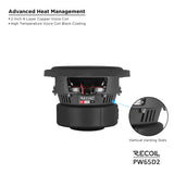 Recoil ECHO PRO SERIES 6.5" Dual 2 Ohm Subwoofer - 200 Watts RMS Power Handling (PW6D2)