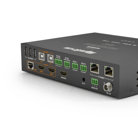 Synergyª 3-input 4K60Hz 4:2:0 HDBaseTª Switching Receiver | USB 2.0 | Ethernet Passthrough | Relays | IR, CEC & RS232 Passthrough (4K: 100m/328ft) (SW515RX)