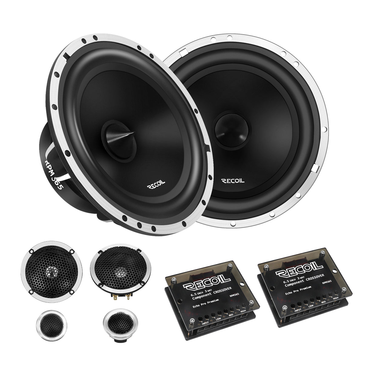 Recoil AUDIOPHILE RPM SERIES 3-Way Component Speaker System (RPM365)
