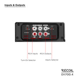 Recoil DII SERIES 4-Channel Amplifier 110 Watts x 4 RMS @ 4 Ohms (DII7004)