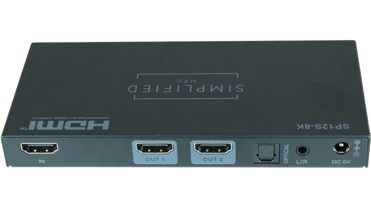HDMI 2.1 1 to 2 HDMI splitter with scaling and HDR to SDR conversion (SP12S8K)