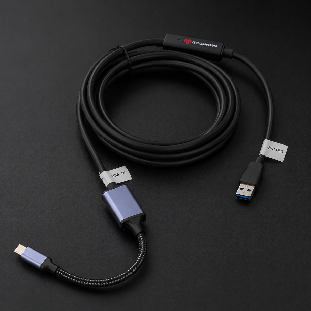Goldhorn OTG Cable - Built in Amplifier Chip for long transmission capability (OTGCABLE)