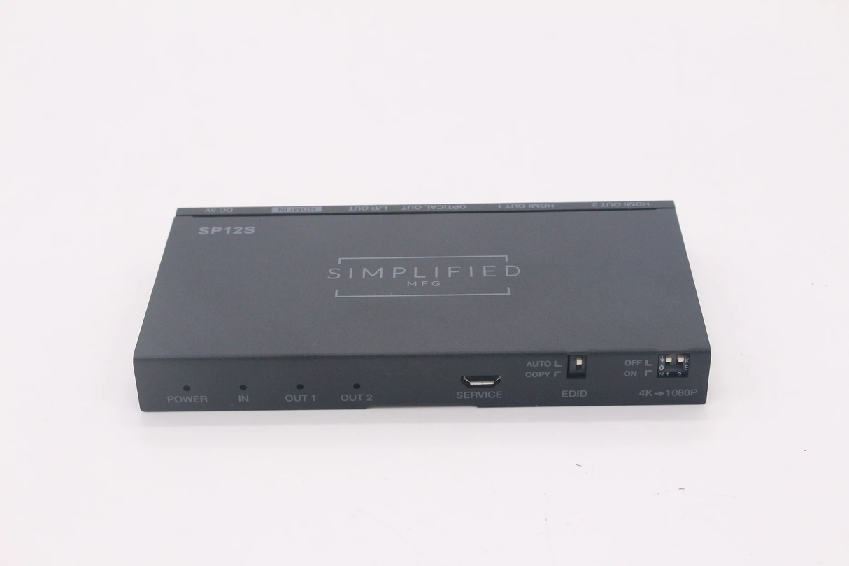 HDMI 2.0b 1 to 2 HDMI splitter with audio breakout and scaling (SP12S)