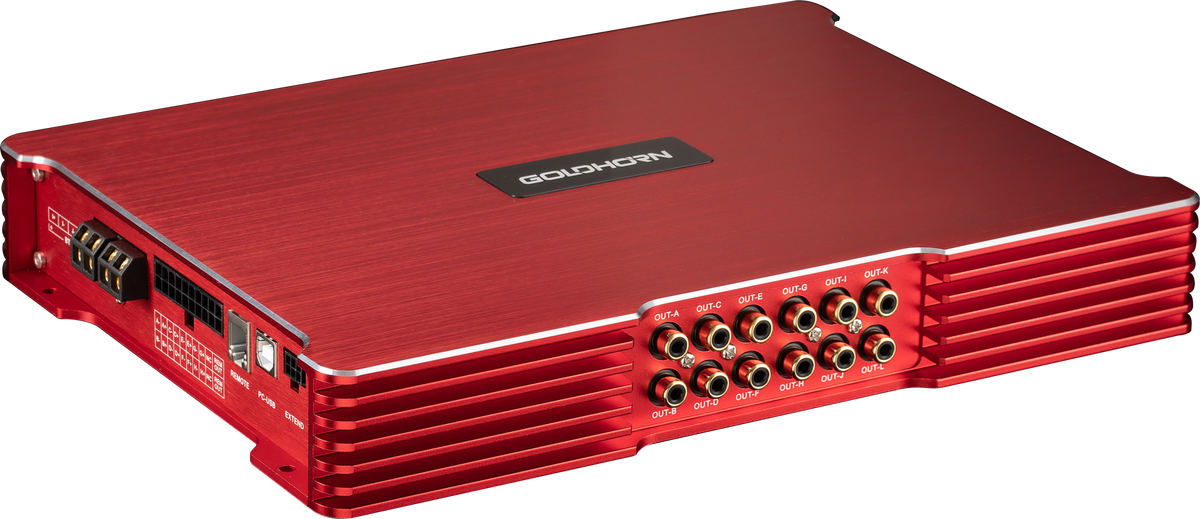 Goldhorn 10 Channel Amplifier with 20 Channel DSP Processor - 50 Watts x 8 RMS Power + 100 Watts x 2 RMS Power (PS3DSPAPLUS)