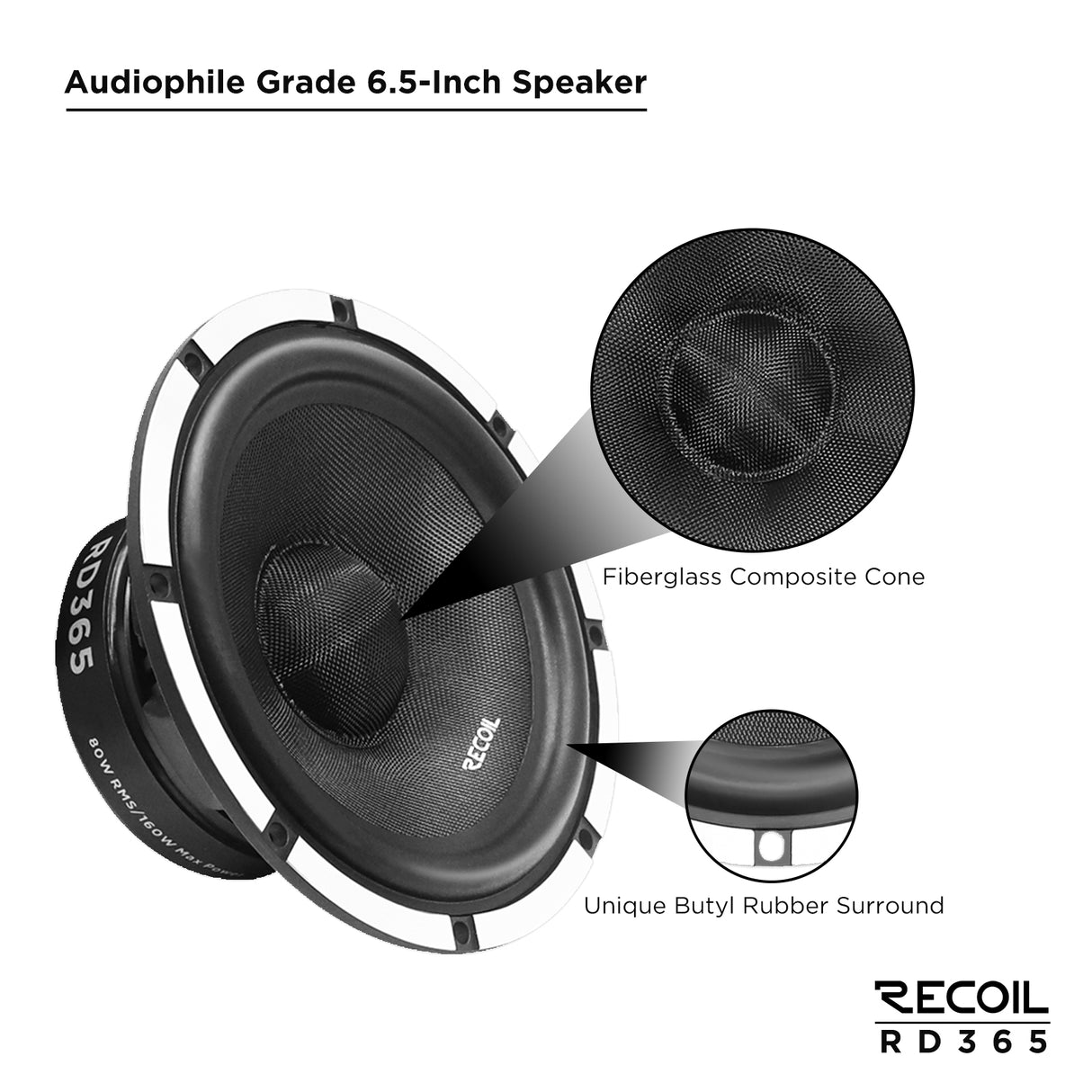 Recoil ECHO PRO SERIES 3-Way Component Speaker System (RD365)