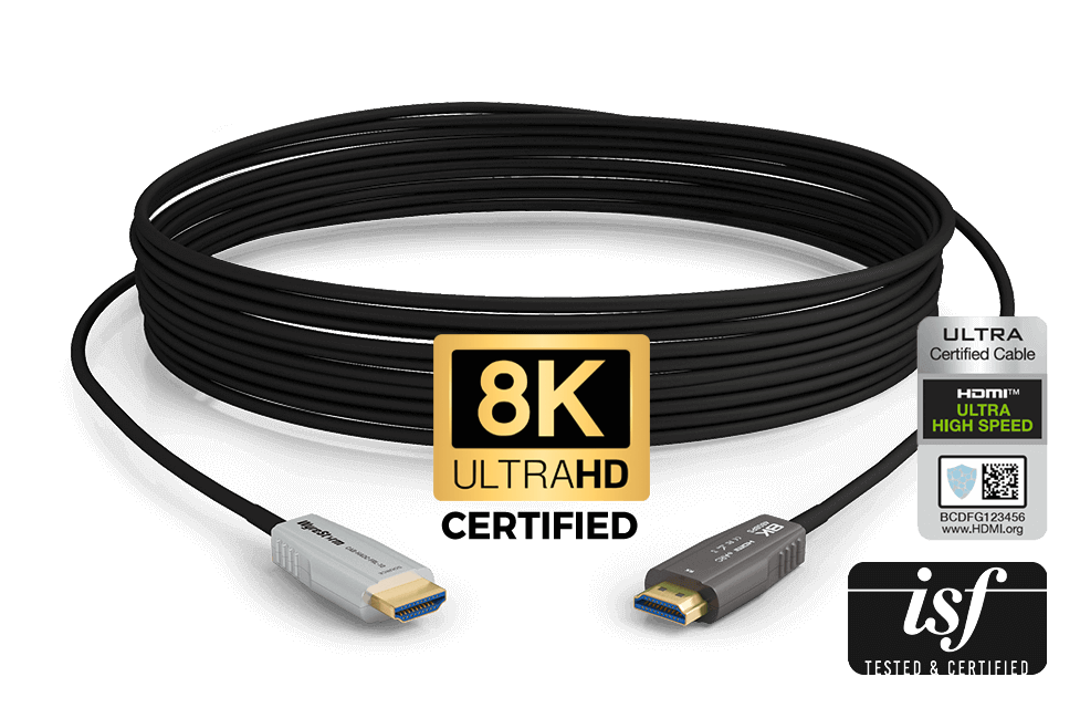 10m/32ft HDMI 2.1 AOC | 48Gbps | 8K60Hz | Dolby Vision & HDR | eARC, CEC, ALLM & VRR | ISF Certified | UHS Certified (CABHAOCFRL10)