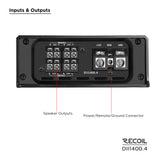 Recoil DII SERIES 4-Channel Amplifier 200 Watts x 4 RMS @ 4 Ohms (DII14004)