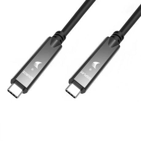 Wyrestorm 10m/32.8ft | USB-C to C Active Optical Cable | 10Gbps(5Gbps/Lane) | DP2.1+USB2.0 or DP1.4+USB3.2 Gen2x2  (CABUAOCUSBC10)