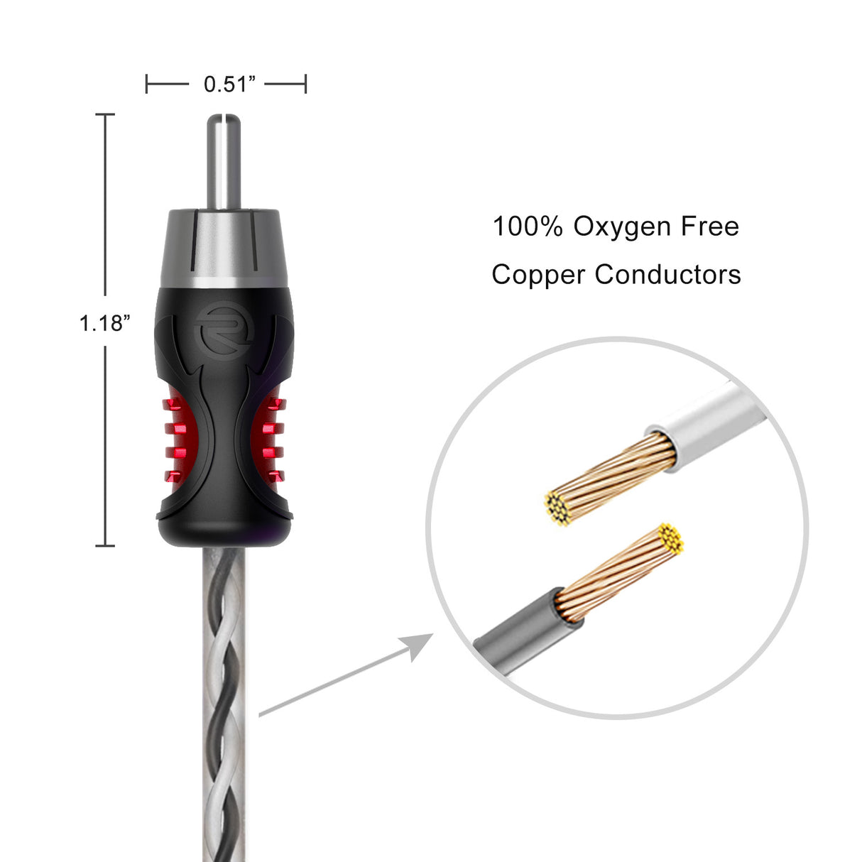 RECOIL ECHO PRO SERIES 4-Channel 17 FT RCA Cable (PCI417)