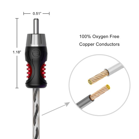 RECOIL ECHO PRO SERIES 4-Channel 17 FT RCA Cable (PCI417)