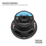 Recoil ECHO PRO SERIES 10" Dual 4 Ohm Subwoofer - 600 Watts RMS Power Handling (PW10D4)