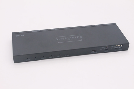 HDMI 2.0b 1 to 4 HDMI splitter with audio breakout and scaling (SP14S)