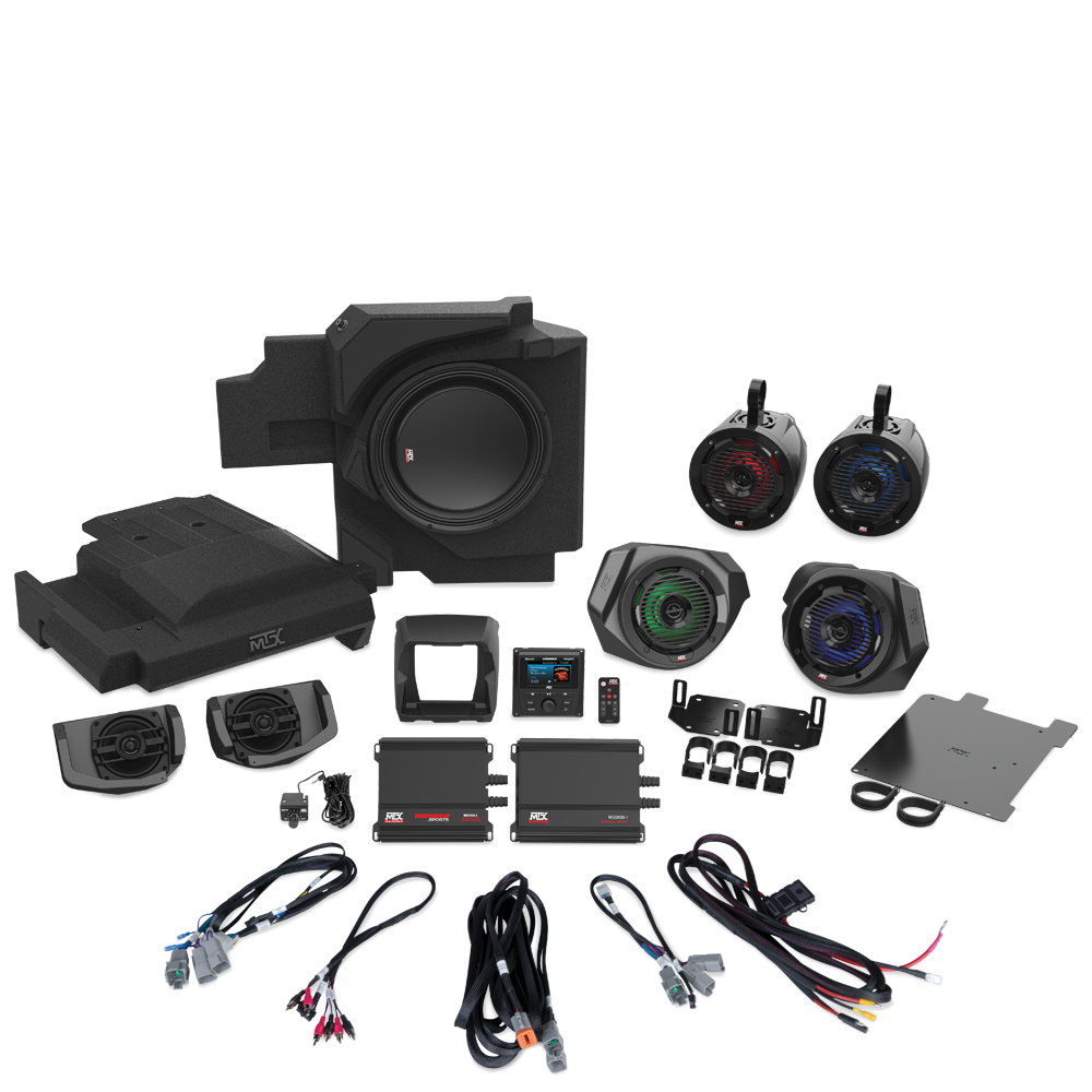 2017+ Canam Maverick X3 Radio, 2 Amps, 8 Speakers, Plug-N-Play System (X317THUNDER8)