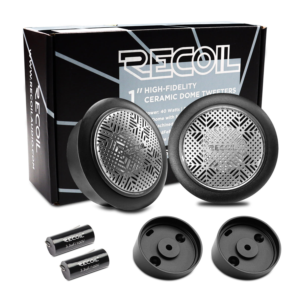 Recoil ECHO PRO SERIES RDT 1" Ceramic Dome Tweeter (sold as pair) (RDT1)
