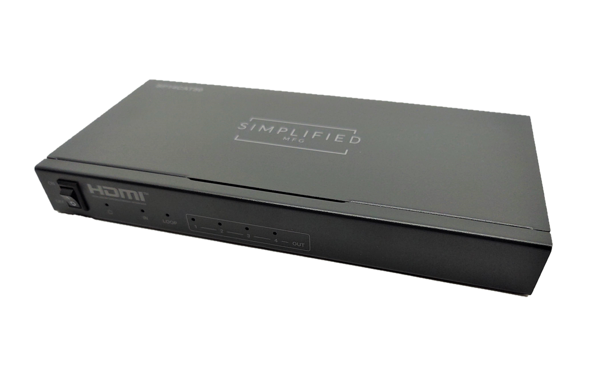 HDMI 2.0b 1 to 4 HDMI splitter on category cable (50m@4K) (SP14CAT50)