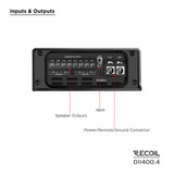 Recoil DII SERIES 4-Channel Amplifier 62 Watts x 4 RMS @ 4 Ohms (DII4004)