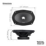 RECOIL 6X9-Inch Midrange Pro Audio Speakers (MS694P)