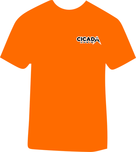 CICADA AUDIO "BABE" T-SHIRT ORANGE - 3XL (CTOB3XL)