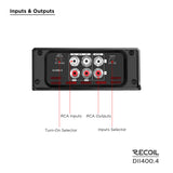 Recoil DII SERIES 4-Channel Amplifier 62 Watts x 4 RMS @ 4 Ohms (DII4004)