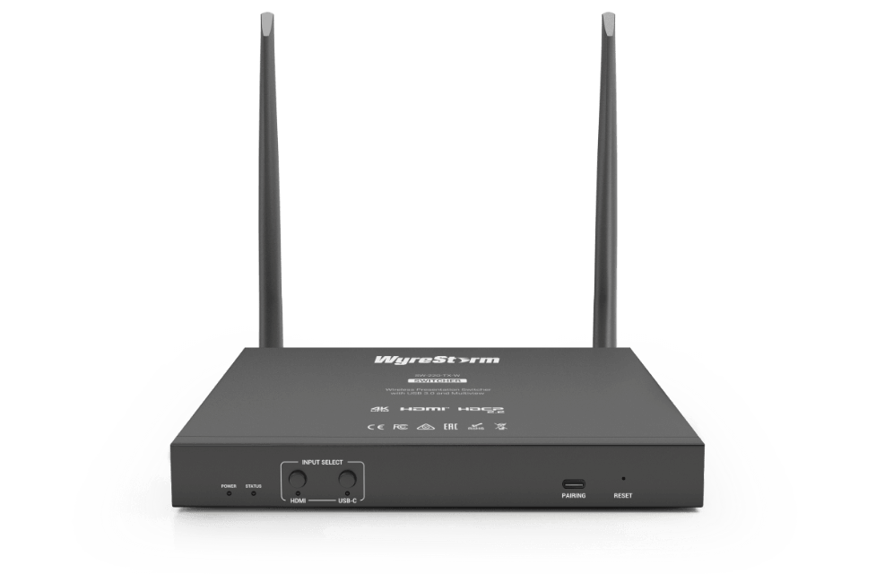 Wyrestorm Synergy 2-Input 4K30Hz Switcher | 4K30Hz 4:4:4 | USB 3.0 | Airplay & Miracast  (SW220TXW)