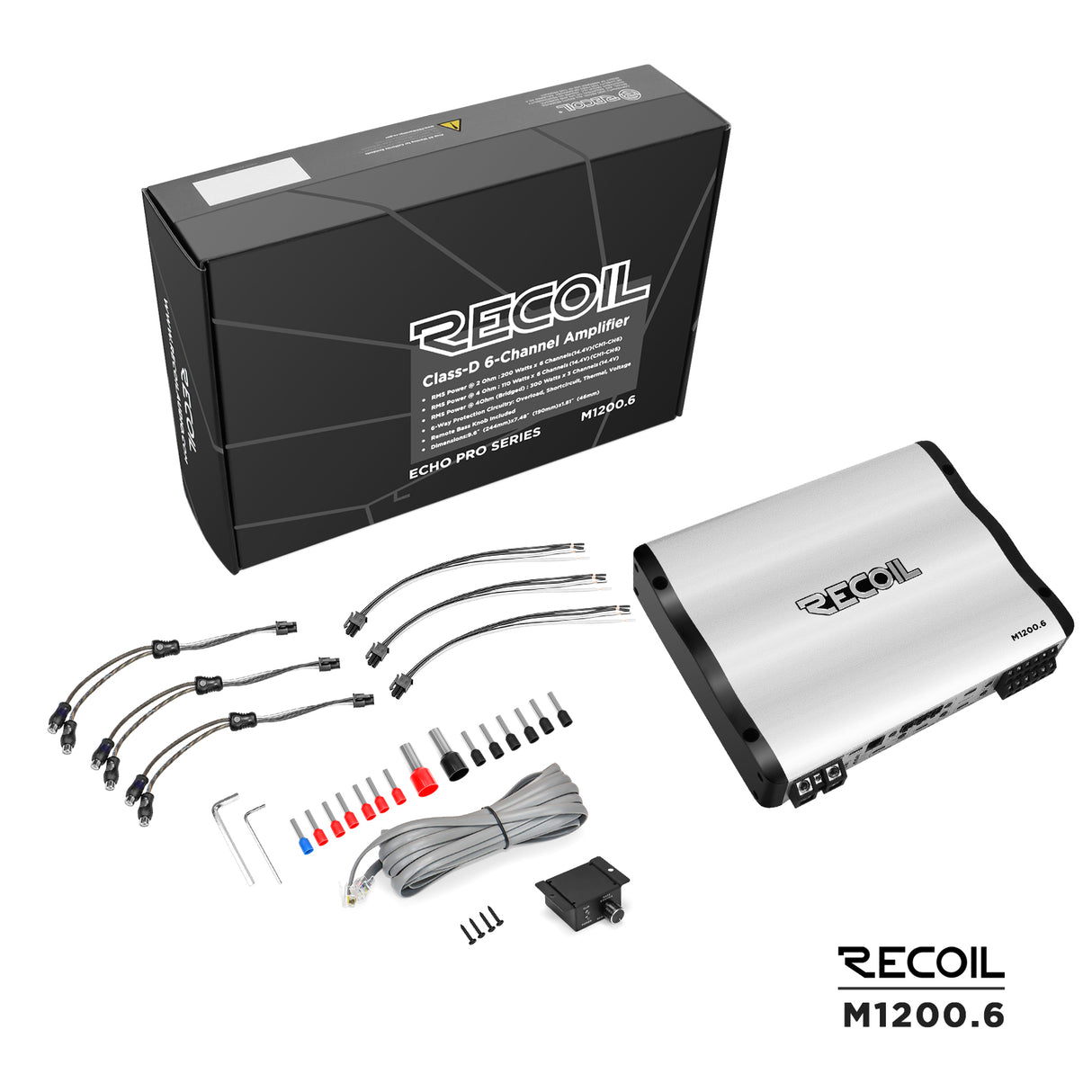 RECOIL Marine Grade 6-Channel Amplfiier - 110 Watts x 6 RMS @ 4 Ohms (M12006)
