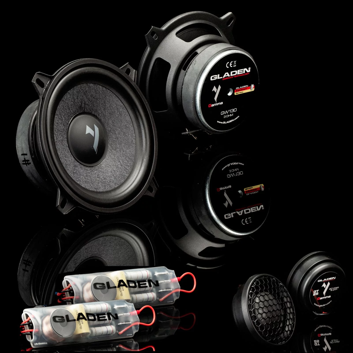 GLADEN GAMMA 5.25" Component Speakers - 3 Ohm Imedance (sold as a SET) (GAMMA1302)