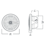 Roswell R1 SERIES 6.5" Marine Coaxial Speakers with RGB - Black (R165BLACK)
