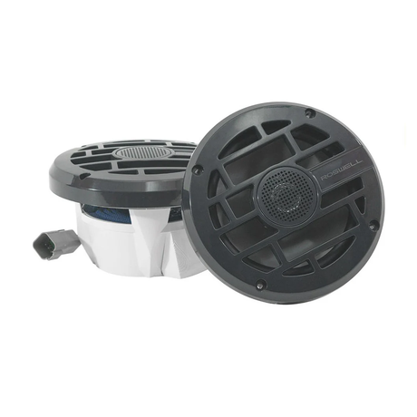 Roswell R65 6.5" Marine Coaxial Speakers with RGB - Black (R65)