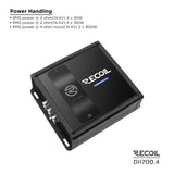 Recoil DII SERIES 4-Channel Amplifier 110 Watts x 4 RMS @ 4 Ohms (DII7004)