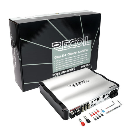 RECOIL Marine Grade 4-Channel Amplfiier - 160 Watts x 4 RMS @ 4 Ohms (M10004)