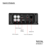 Recoil DII Series Mono Amplifier 610W @1 Ohm (DII6001)
