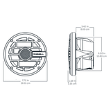 Roswell R65 6.5" Marine Coaxial Speakers with RGB - Black (R65)
