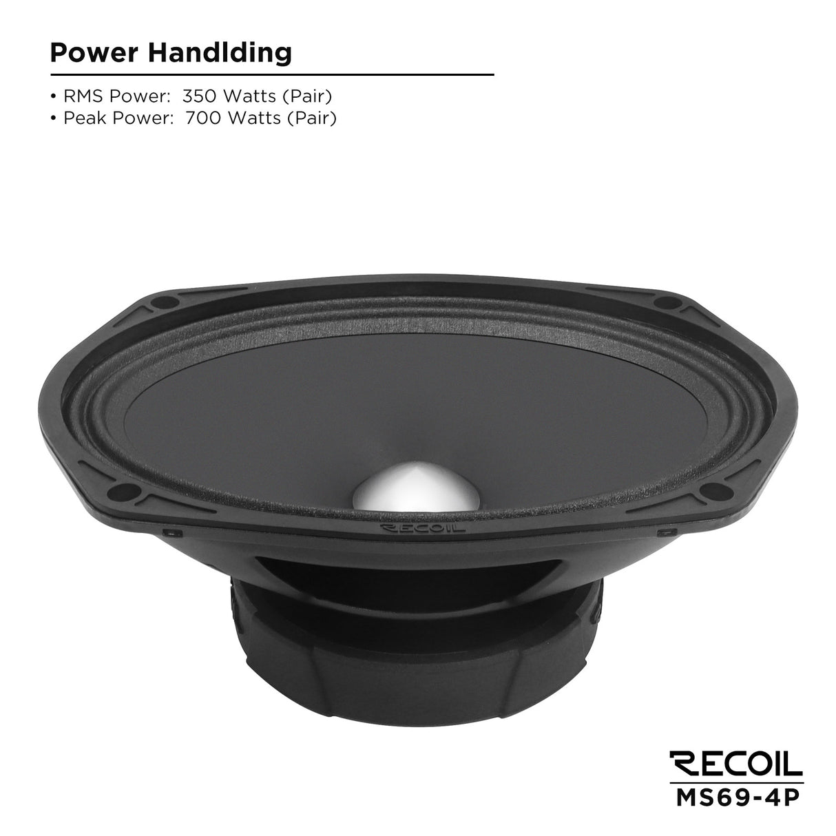 RECOIL 6X9-Inch Midrange Pro Audio Speakers (MS694P)