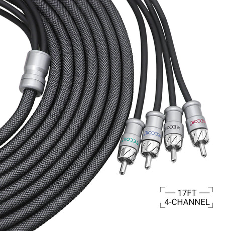 RECOIL ECHO MAX SERIES 4-Channel 17 FT RCA Cable (XI417)