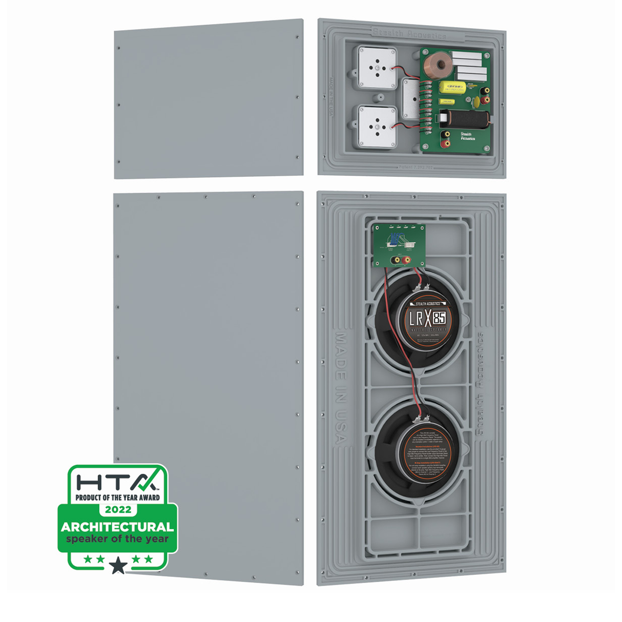 Full-Range, Dual 8" 3-Way, Seven-Element Invisible Speaker (consists of 2 panels)_|_Cinema LCR/SUR, 2-Channel, Premium Distributed Audio, Sound Reinforcement (LRX85EA)